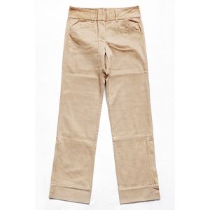 High Waist/Rise Straight Leg Pants/Trousers Ankle Zip